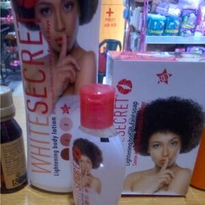 White Secret Lightening Body Lotion, body oil and Soap Set